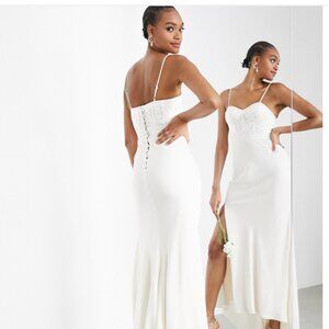 NWT ASOS Scarlet Embellished Lace Corset Wedding Dress